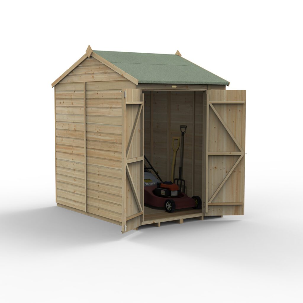 Beckwood 5×7 Reverse Apex Shed – No Windows – Double Door 5013053198339 2